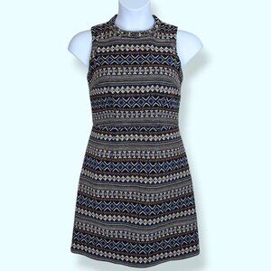 Naf Naf Sleeveless Jewelled Neckline Dress